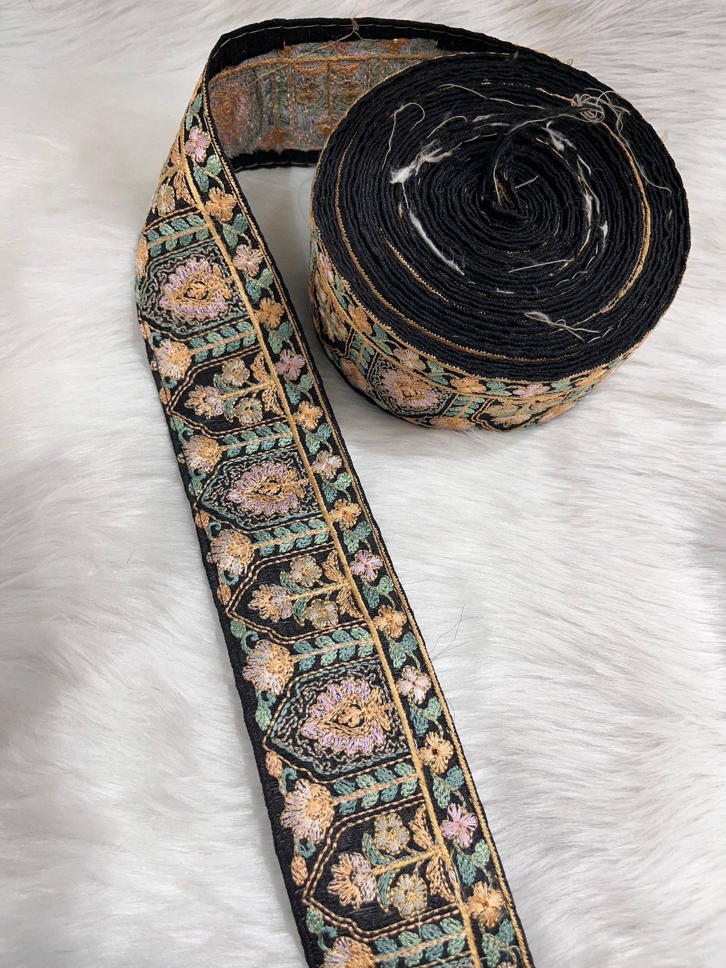 Fancy Thread Work Designer Lace Borders – 9 Meters, 2-Inch Width, Handcrafted Elegance | Multi