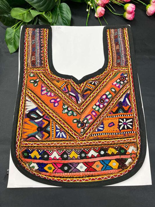 Handcrafted Kutchi Work Neck Patch for Kurtis, Tops & Dresses – Navratri Neck Patch Design | Design 11