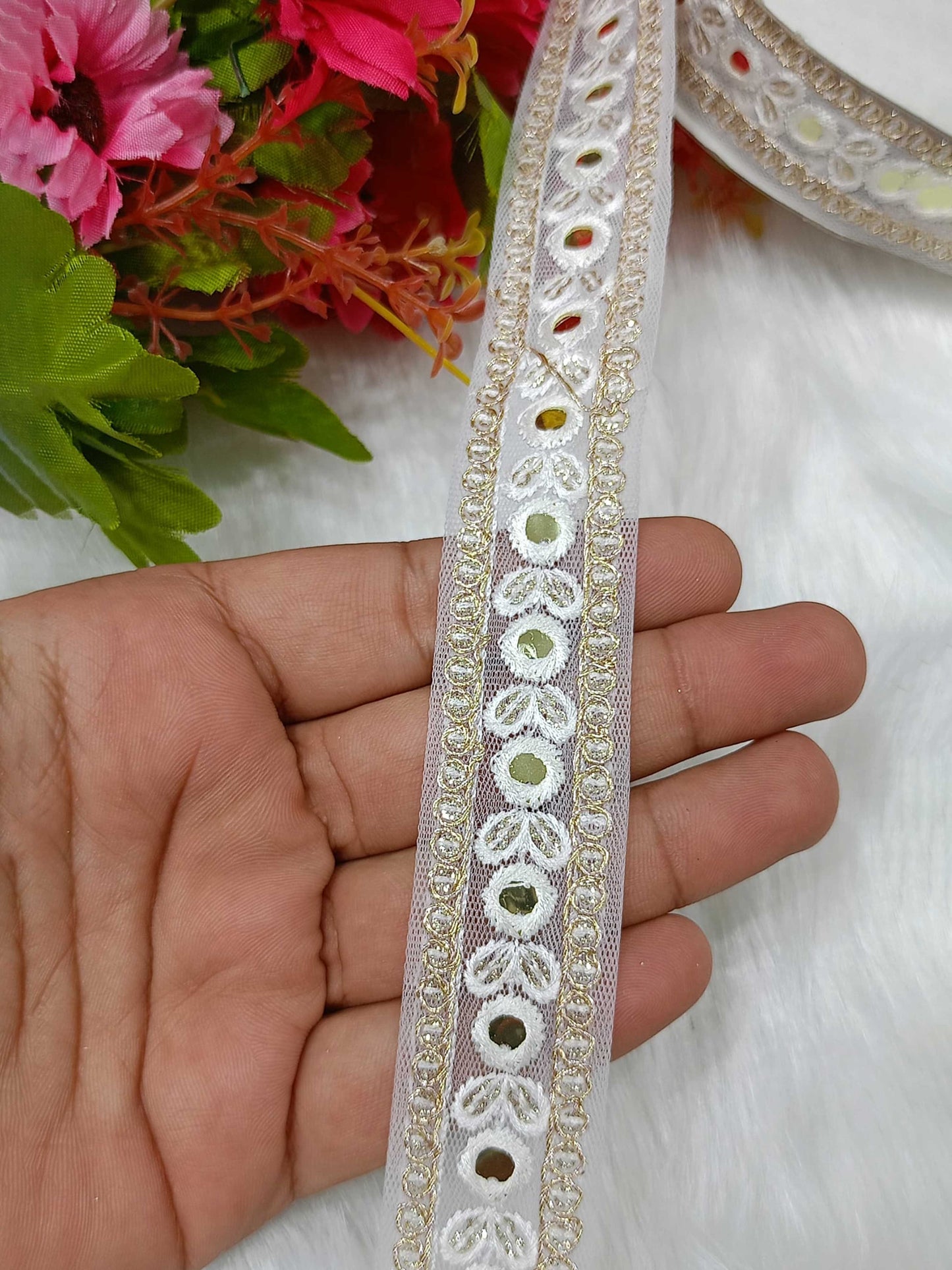 Elegant 9 Meter Mirror Foil Lace for Craft & Fashion