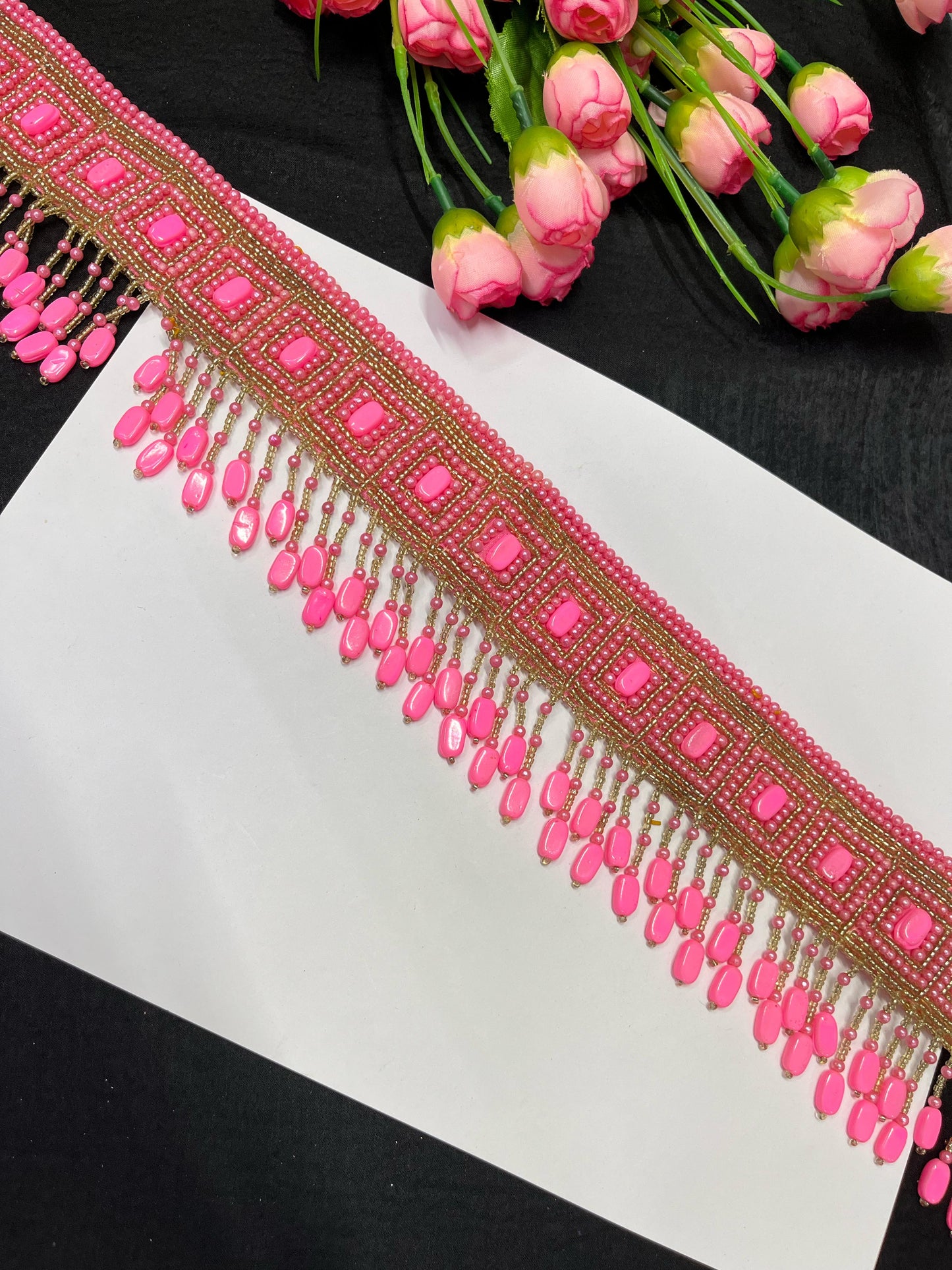 Pearl Hand Embroidered Waist Belt – Elegant Ethnic Accessory for Festive & Bridal Wear