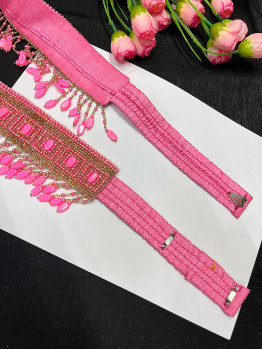 Pearl Hand Embroidered Waist Belt – Elegant Ethnic Accessory for Festive & Bridal Wear