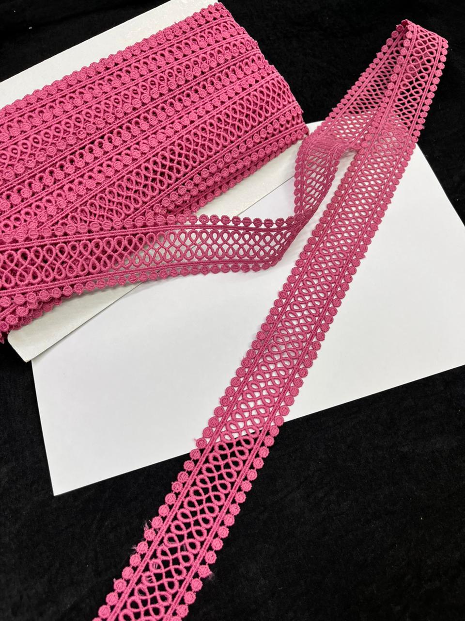 Cutwork Cotton Hakoba Lace – Premium 1.5 Inch Imported Decorative Border for Sarees, Dresses & Ethnic Wear (9 Meter)