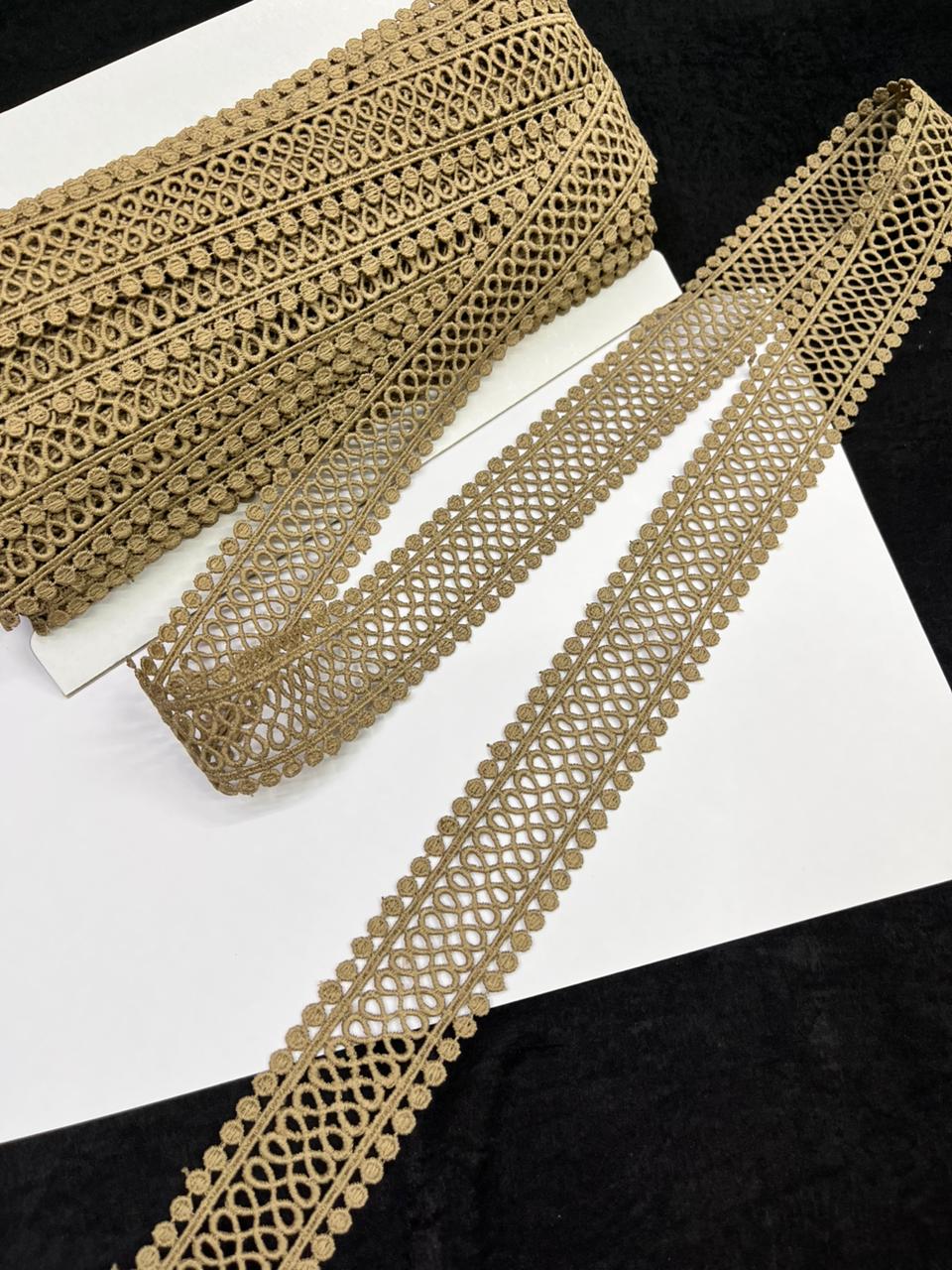 Cutwork Cotton Hakoba Lace – Premium 1.5 Inch Imported Decorative Border for Sarees, Dresses & Ethnic Wear (9 Meter)