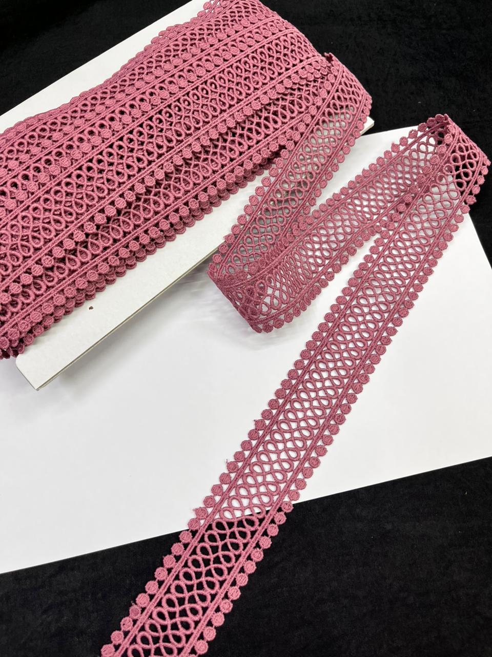 Cutwork Cotton Hakoba Lace – Premium 1.5 Inch Imported Decorative Border for Sarees, Dresses & Ethnic Wear (9 Meter)