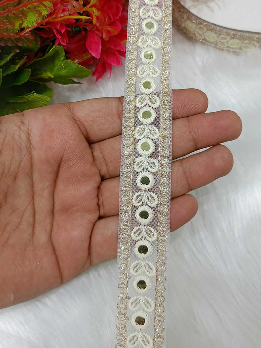 Elegant 9 Meter Mirror Foil Lace for Craft & Fashion