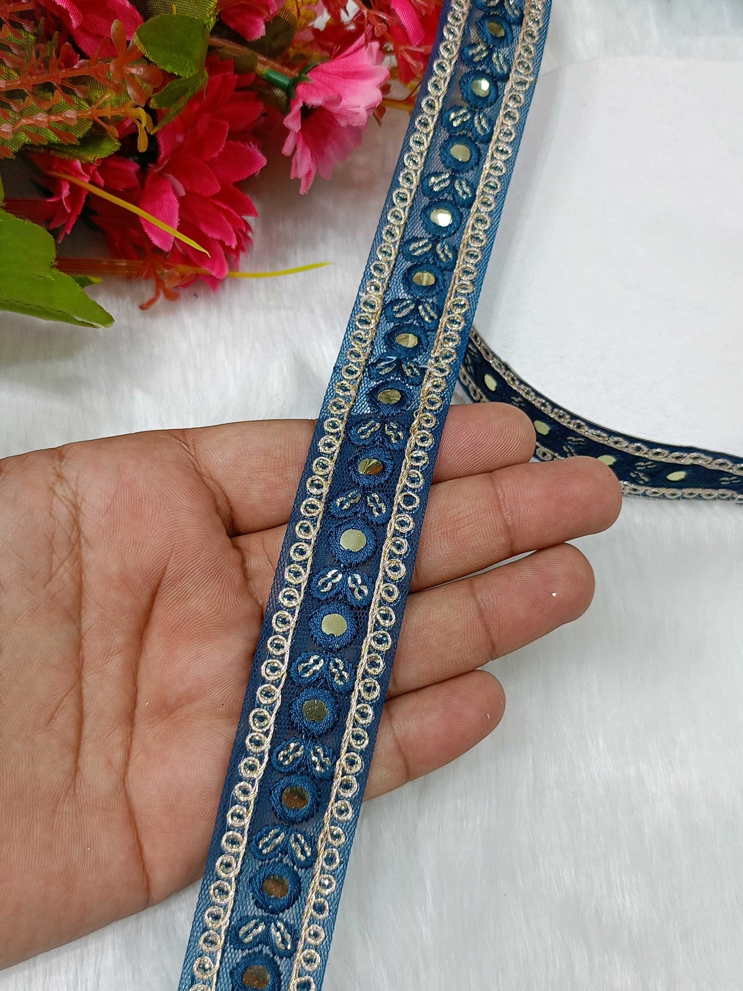 Elegant 9 Meter Mirror Foil Lace for Craft & Fashion
