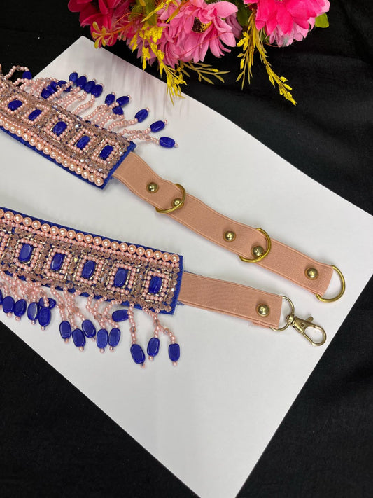 Pearl Beaded Crystal Handcrafted Waist Belt – Festive & Ethnic Style Accessory