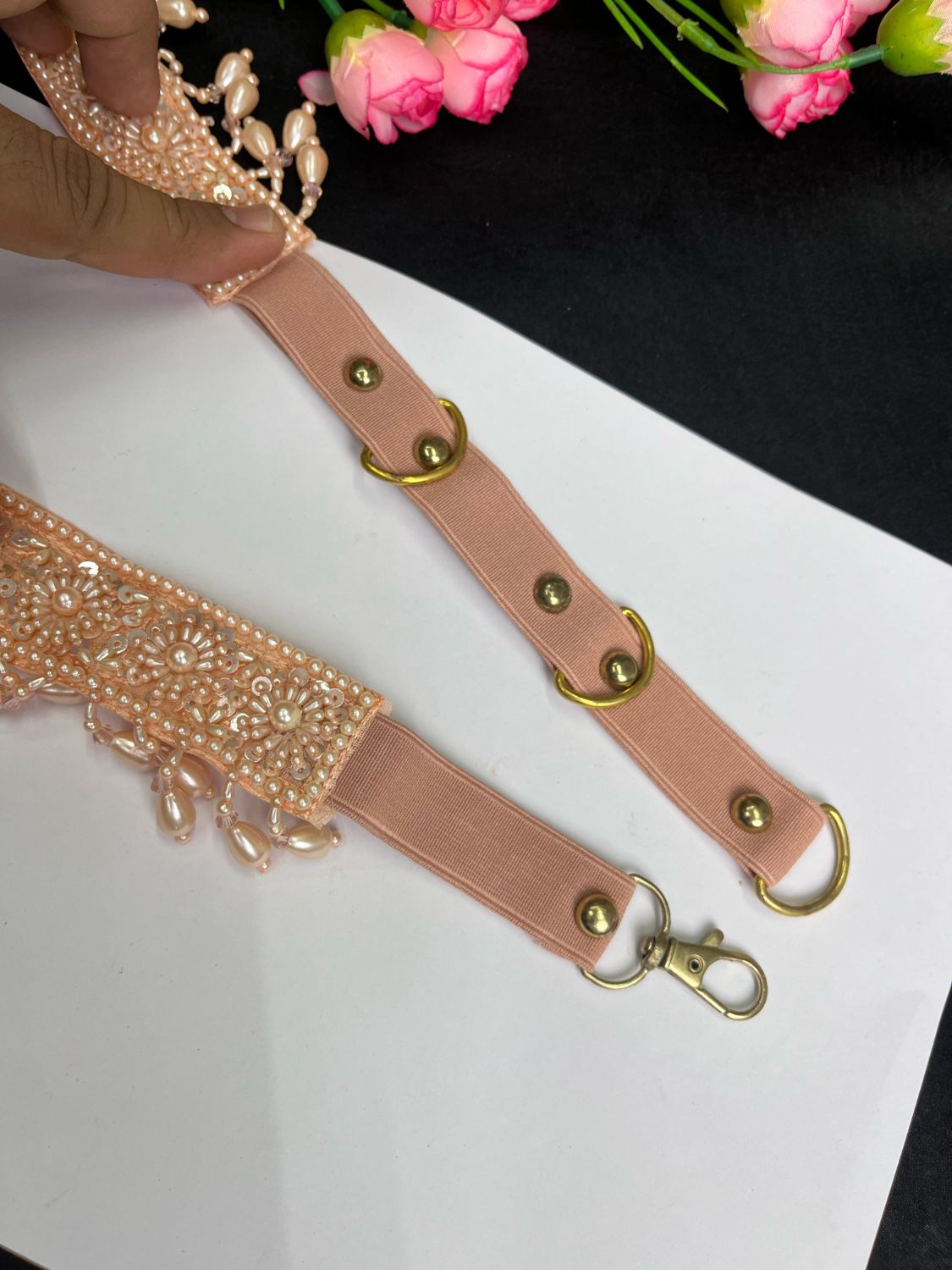 Beaded Hand Embroidered Waist Belt for Women – Traditional & Ethnic Fashion Accessory