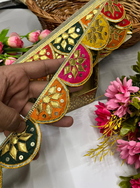 Beautiful Rajasthani Gota Lace – Premium 2 Inch Traditional Decorative Border for Ethnic & Festive Wear (9 Meter)