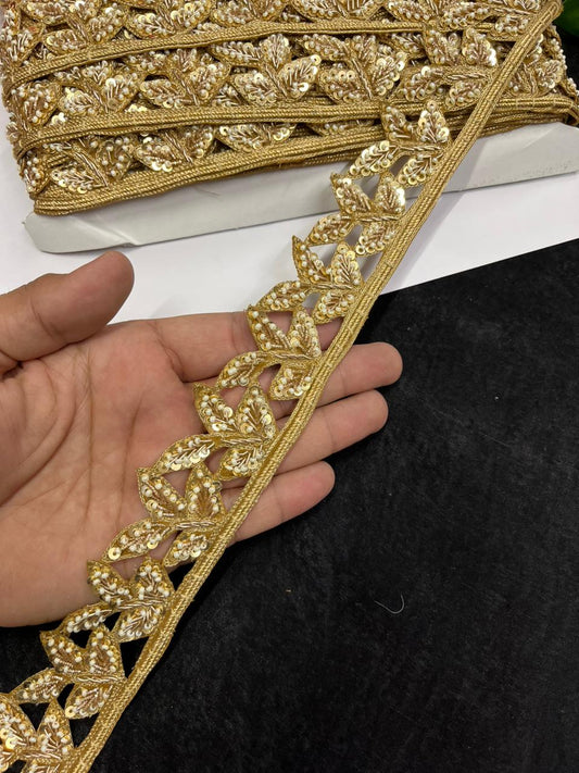 Handcrafted Cutwork Borders – Premium 1.5 Inch Handmade Decorative Lace for Ethnic & Festive Wear (9 Meter)