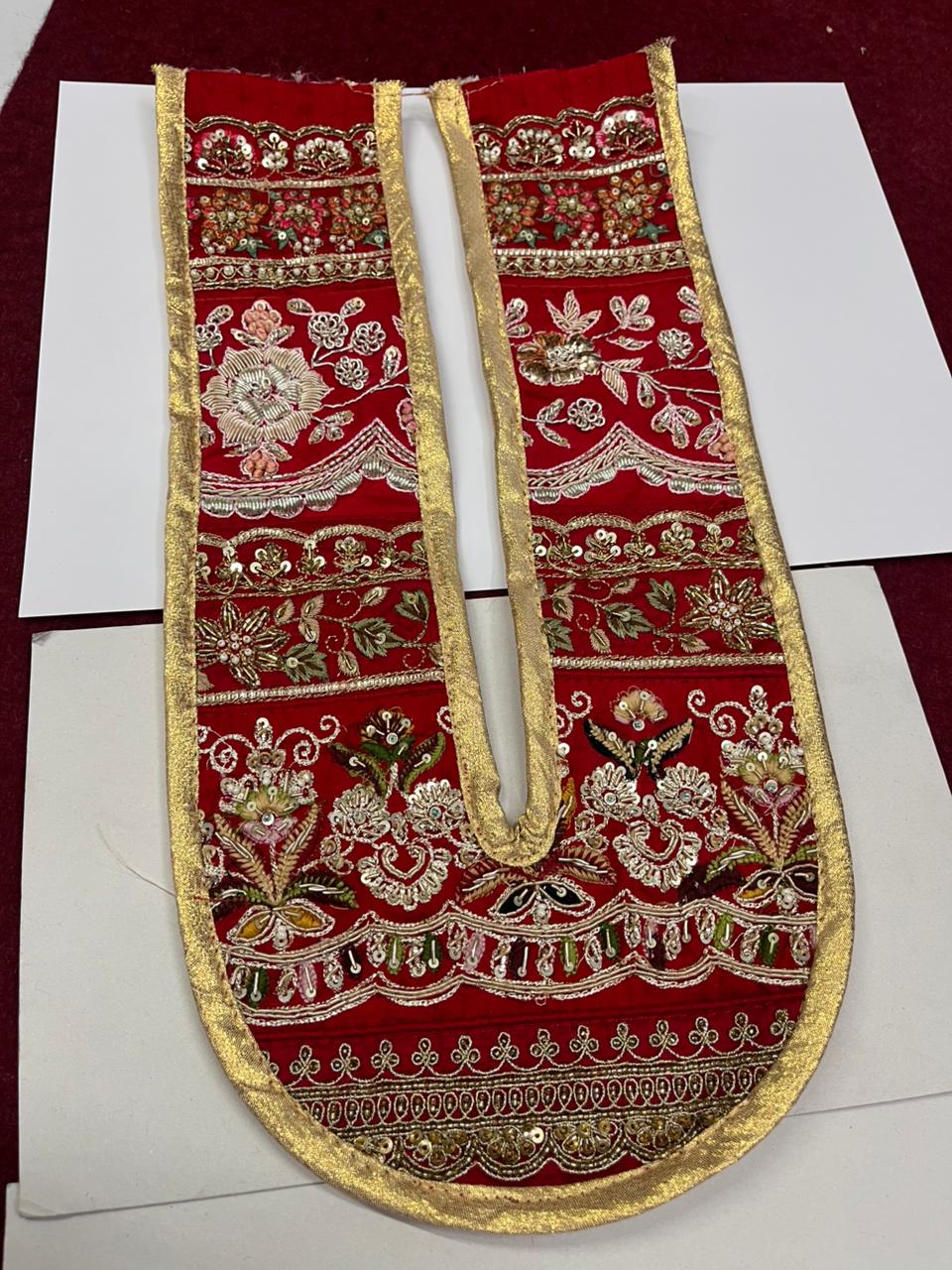 Beautiful Handcrafted Zardosi Work Neck Patch – Premium Designer Embellished Neck Applique for Blouses, Kurtis & Ethnic Wear | Design 2