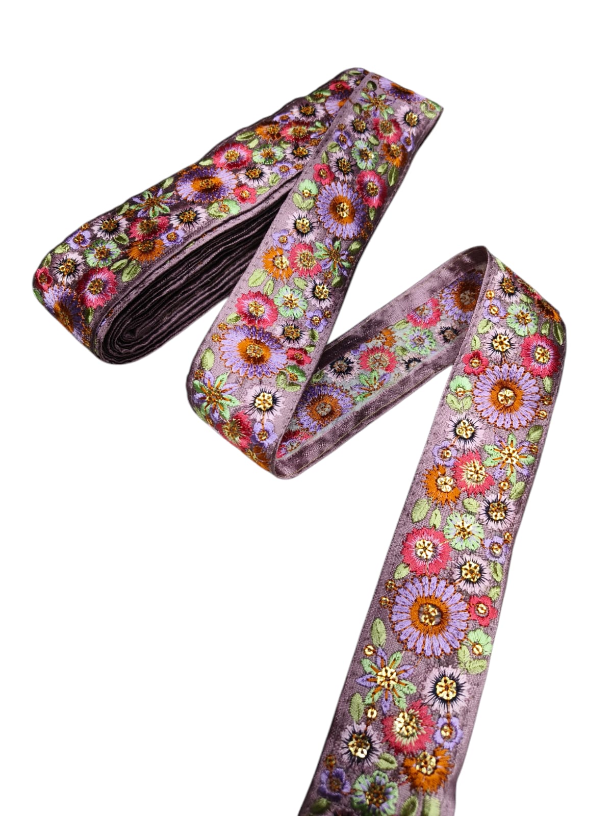 Embroidered Fabric Trim Indian Embroidery Sari Border Crafting Saree Sewing Decorative Beach Bag Cushions Trimmings Ribbons Tape, Jewelry Making Trim, Table Runner Lace - Multi