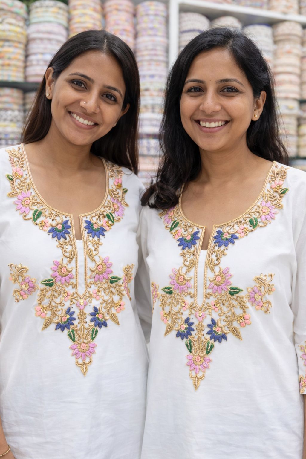 Handcrafted Thread Work Neck Patches – Premium Designer Neck Embellishment