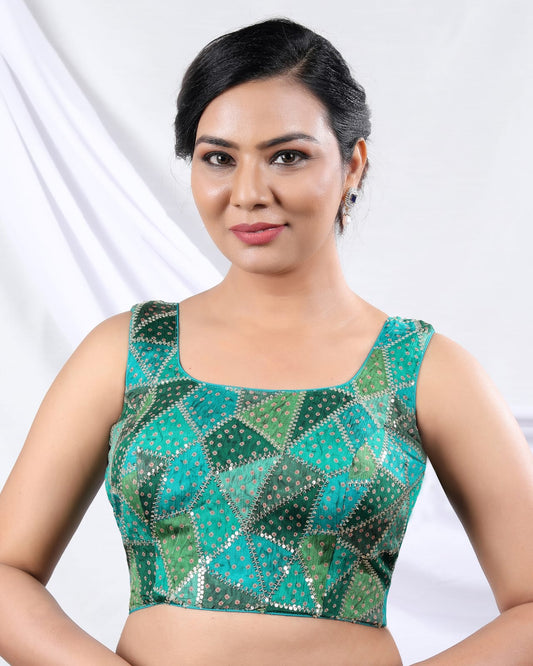 Beautiful Sequin Work Designer Readymade Saree Blouse – Partywear Blouse for Women