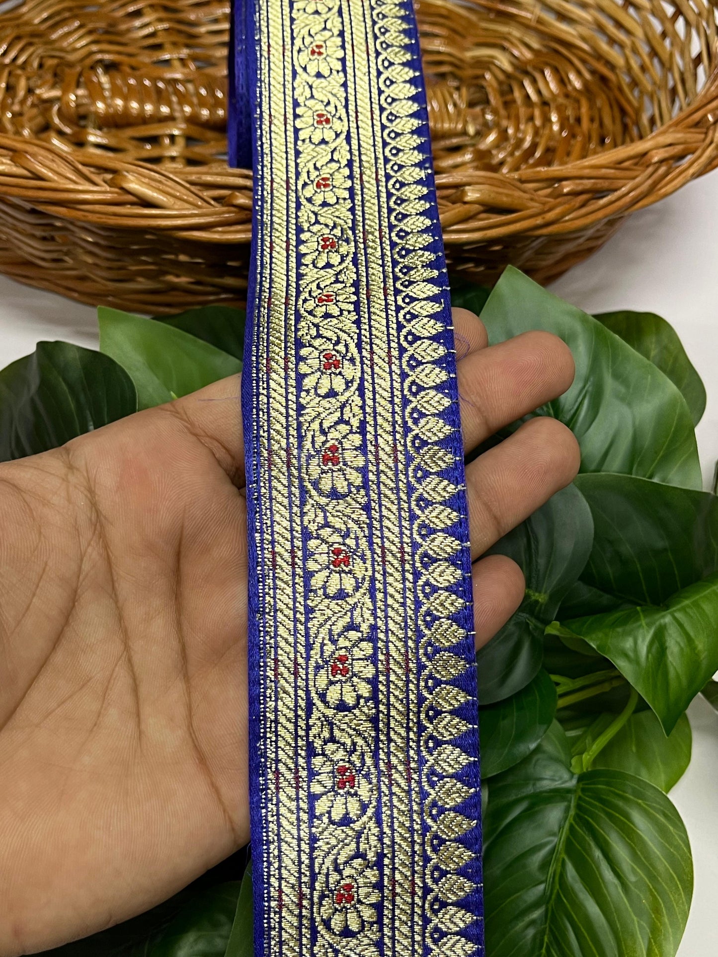 The Original Banarasi Border - Royal Blue Lace Trim (9 Meter) | Royal Blue