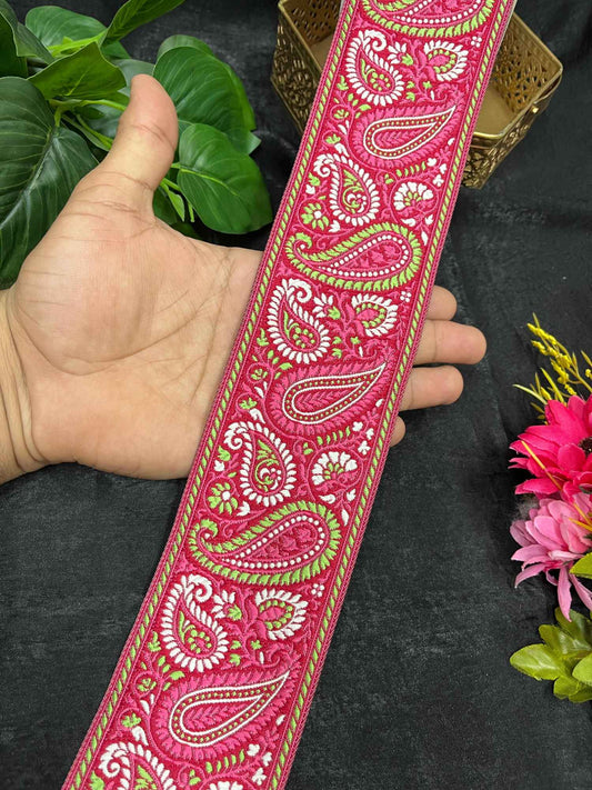 Heritage Mango Banarasi Lace – 9 Meters, 3.5-Inch Traditional Zari Embroidered Border for Sarees, Lehengas & Dupattas | Design 2