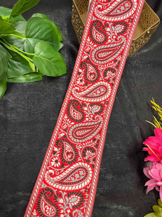 Heritage Mango Banarasi Lace – 9 Meters, 3.5-Inch Traditional Zari Embroidered Border for Sarees, Lehengas & Dupattas | Design 8