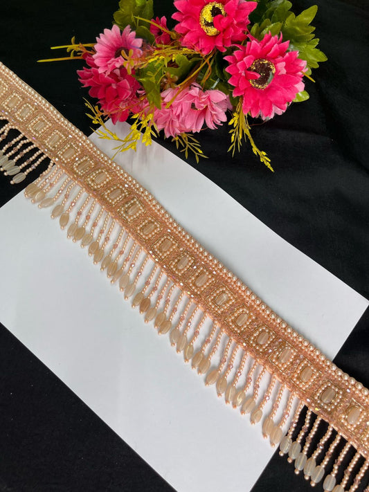 Pearl Beaded Crystal Handcrafted Waist Belt – Festive & Ethnic Style Accessory