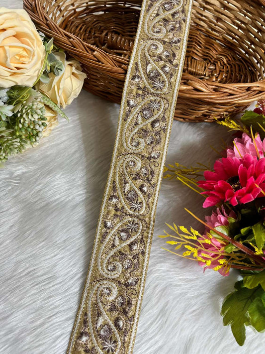 Kashmiri Work Thread Embroidered Saree Lace Border – 9 Meter, 2-Inch Trim for Dupattas & Dresses | Multi 10