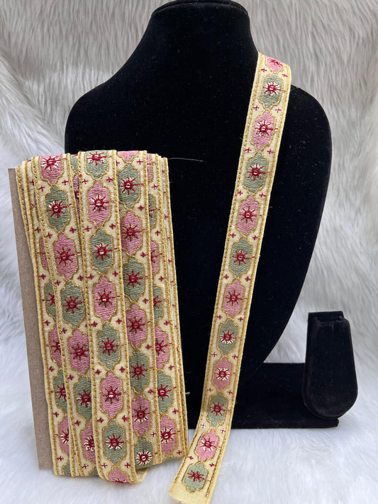 Sabhyasachi Inspired Multicolour Sequin Lace Border - 9 Meter Decorative Trim | Multi Color | 10