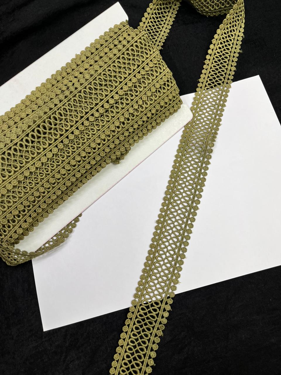 Cutwork Cotton Hakoba Lace – Premium 1.5 Inch Imported Decorative Border for Sarees, Dresses & Ethnic Wear (9 Meter)