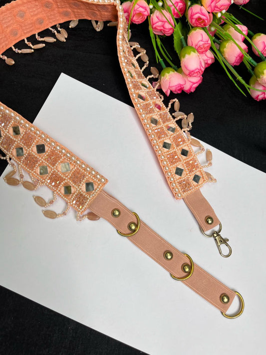 Mirror Beaded Handcrafted Waist Belt – Traditional & Festive Embellished Accessory for Women