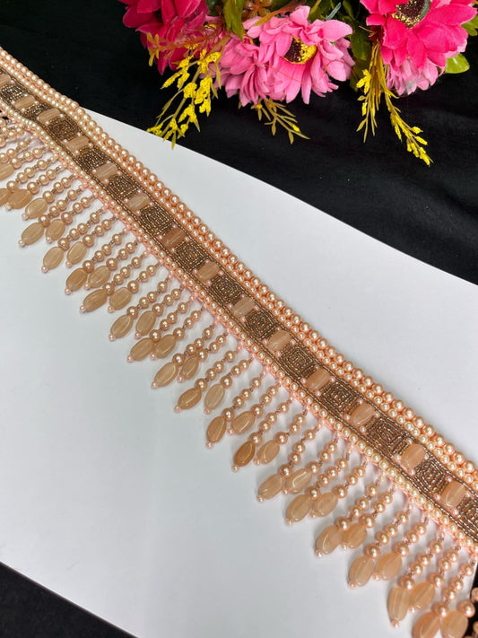 Pearl Beaded Crystal Handcrafted Waist Belt – Festive & Ethnic Style Accessory