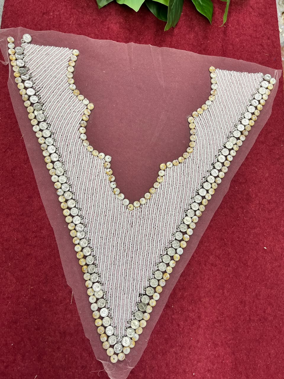 Designer Boho Style Handmade Neck Patch for Kurtis, Dresses & Blouses – Premium Embroidered Neckline Applique | DC0993 | Design 14