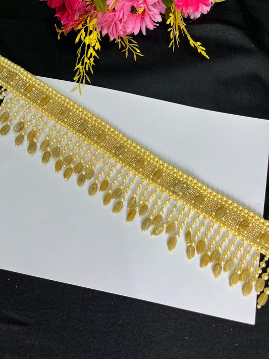 Pearl Beaded Crystal Handcrafted Waist Belt – Festive & Ethnic Style Accessory