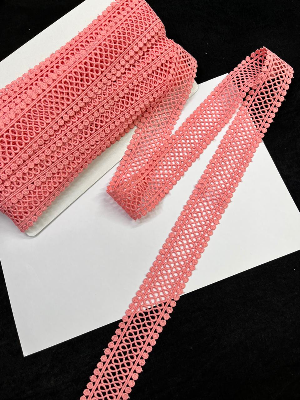 Cutwork Cotton Hakoba Lace – Premium 1.5 Inch Imported Decorative Border for Sarees, Dresses & Ethnic Wear (9 Meter)