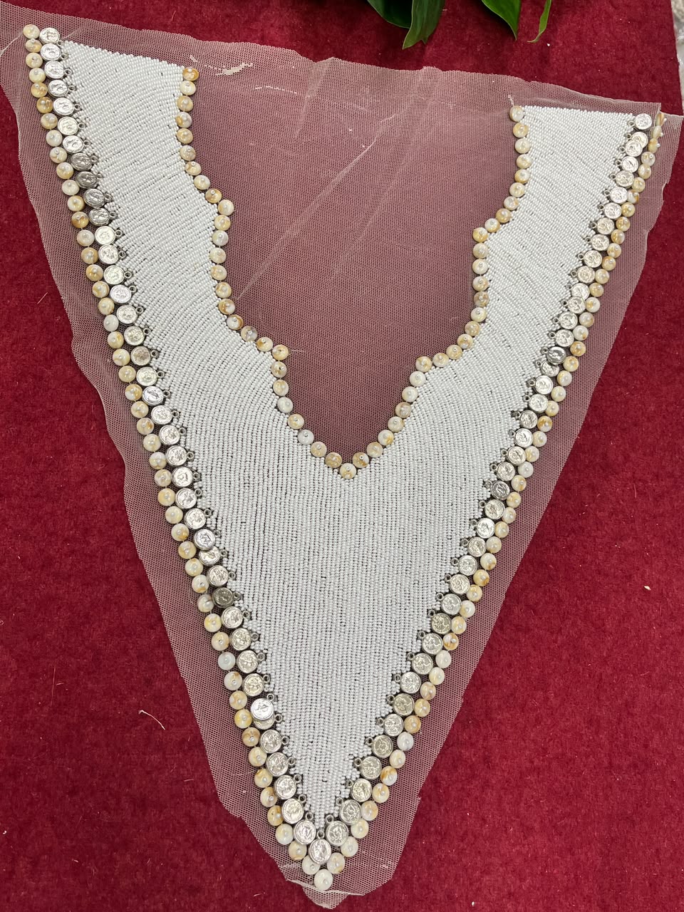 Designer Boho Style Handmade Neck Patch for Kurtis, Dresses & Blouses – Premium Embroidered Neckline Applique | DC0993 | Design 17
