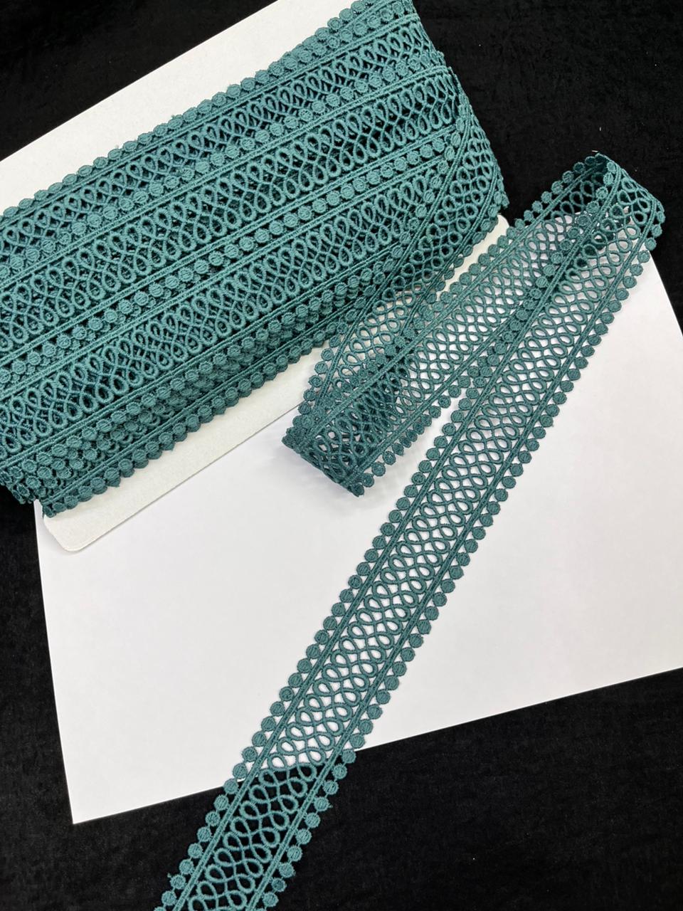 Cutwork Cotton Hakoba Lace – Premium 1.5 Inch Imported Decorative Border for Sarees, Dresses & Ethnic Wear (9 Meter)