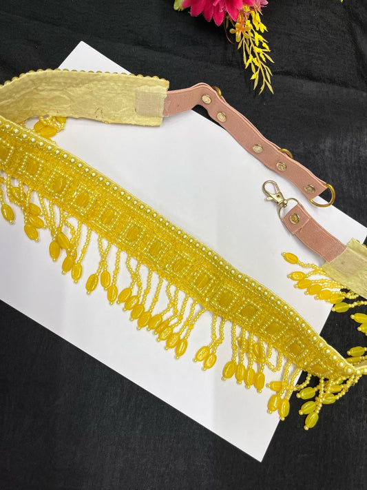 Pearl Beaded Crystal Handcrafted Waist Belt – Festive & Ethnic Style Accessory