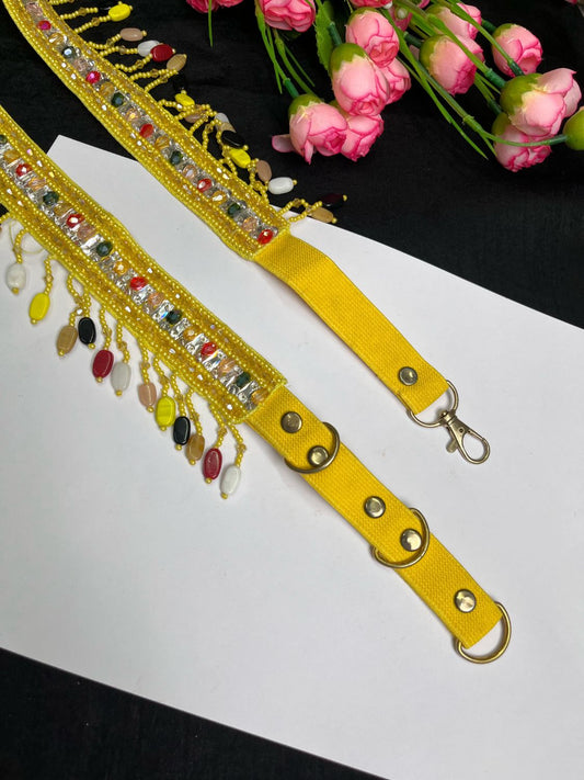 Crystal Handcrafted Waist Belt – Elegant Beaded Ethnic Accessory for Women