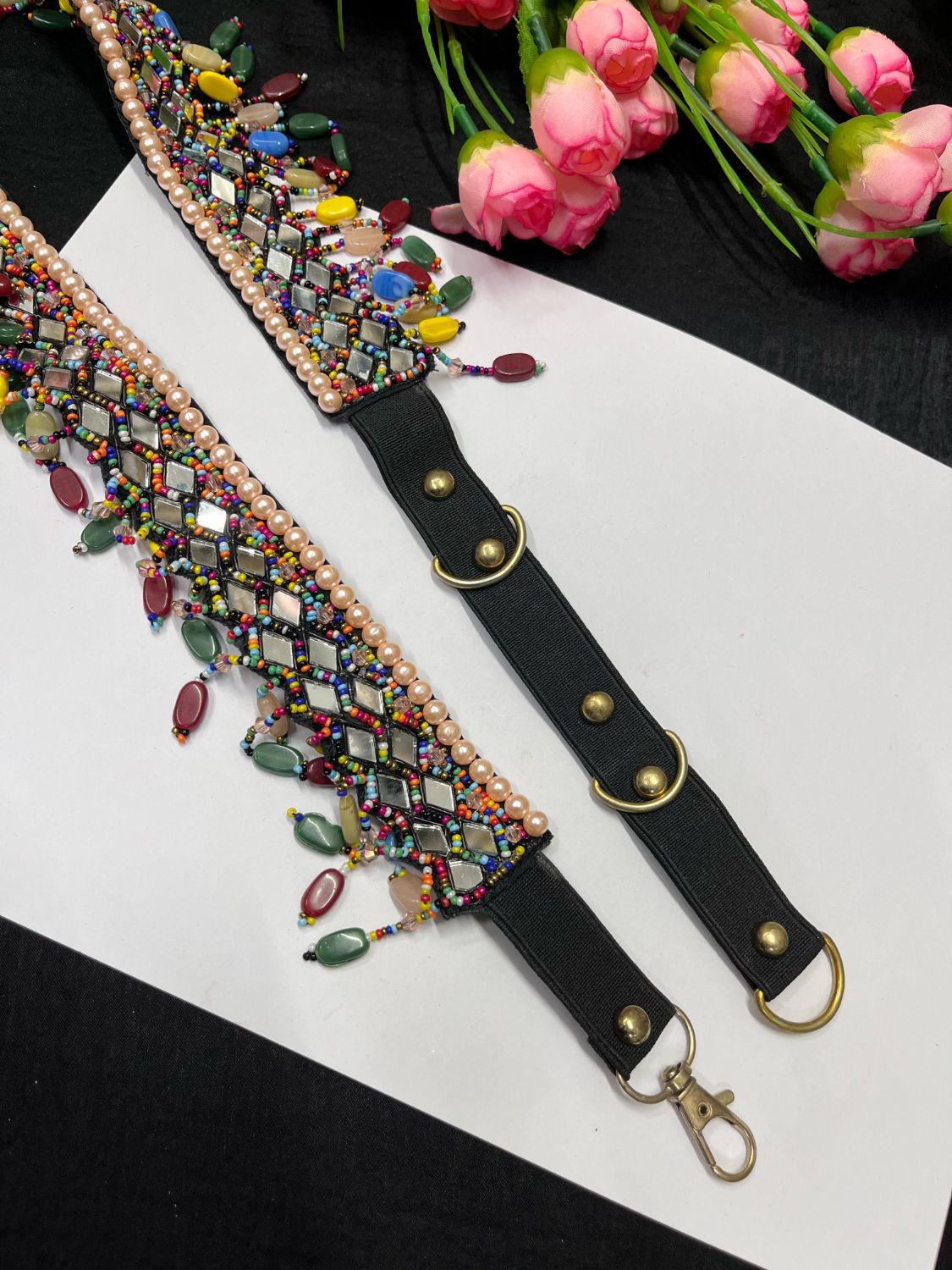 Mirror Beaded Handcrafted Waist Belt – Designer Ethnic Waist Accessory for Women