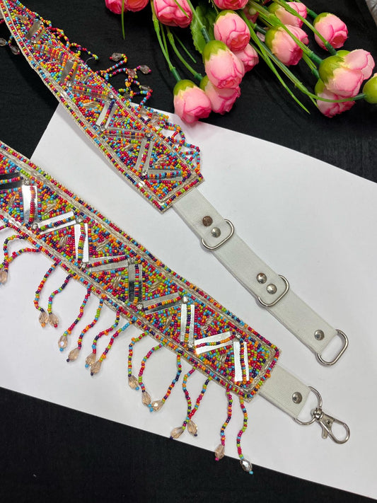 Mirror Beaded Handcrafted Waist Belt – Festive & Traditional Designer Accessory for Women