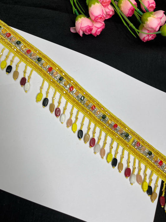 Crystal Handcrafted Waist Belt – Elegant Beaded Ethnic Accessory for Women