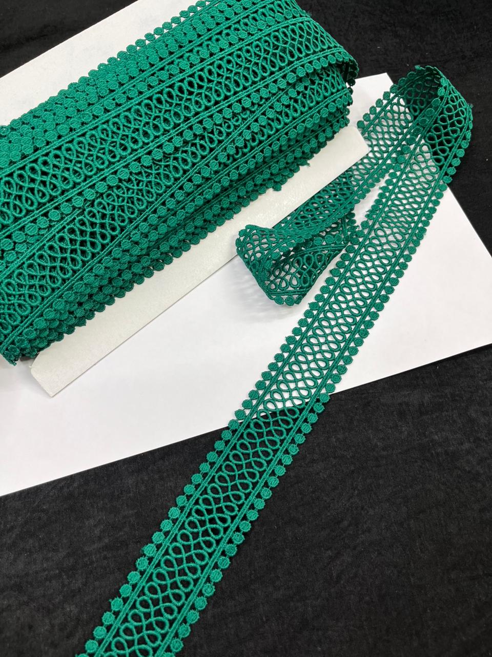 Cutwork Cotton Hakoba Lace – Premium 1.5 Inch Imported Decorative Border for Sarees, Dresses & Ethnic Wear (9 Meter)