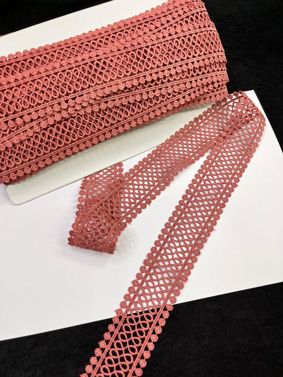 Cutwork Cotton Hakoba Lace – Premium 1.5 Inch Imported Decorative Border for Sarees, Dresses & Ethnic Wear (9 Meter)