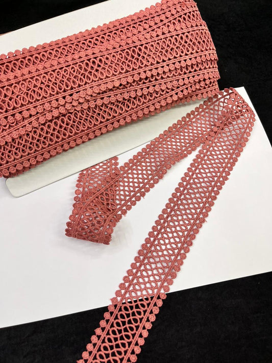 Cutwork Cotton Hakoba Lace – Premium 1.5 Inch Imported Decorative Border for Sarees, Dresses & Ethnic Wear (9 Meter)