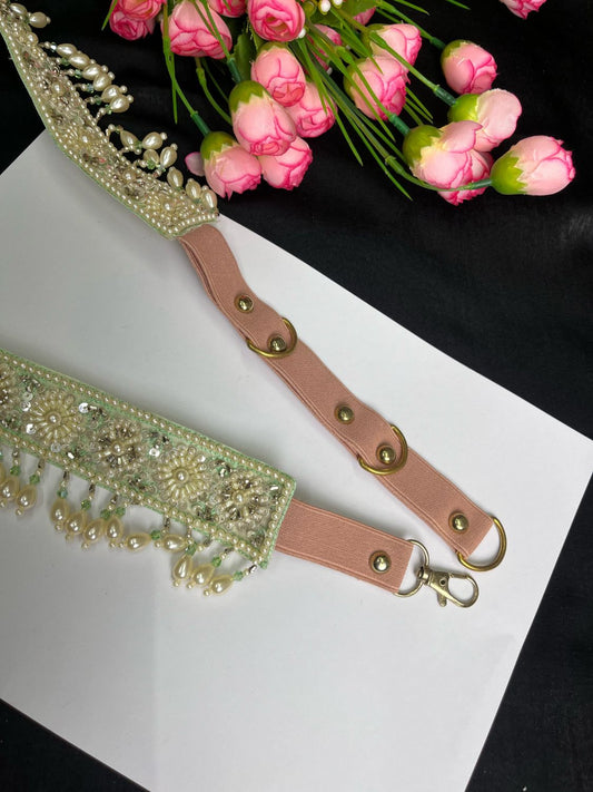 Beaded Hand Embroidered Waist Belt for Women – Traditional & Ethnic Fashion Accessory