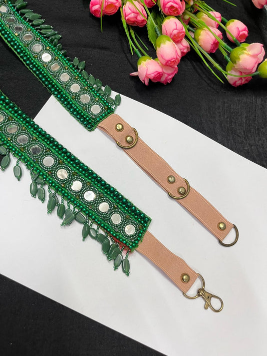 Mirror Beaded Handcrafted Waist Belt – Designer Ethnic Waist Accessory for Women