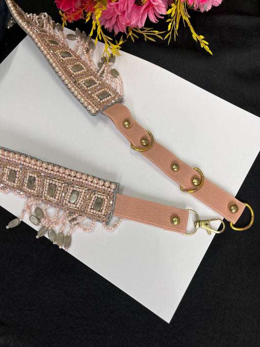 Pearl Beaded Crystal Handcrafted Waist Belt – Festive & Ethnic Style Accessory