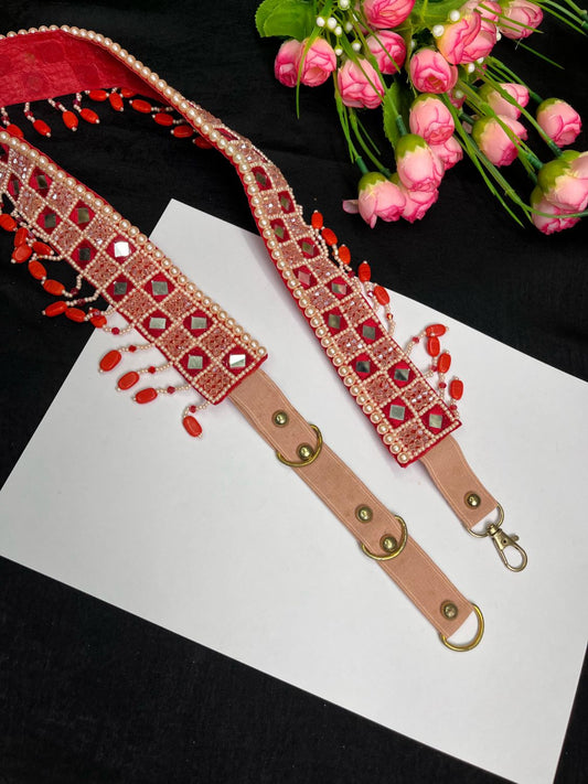 Mirror Beaded Handcrafted Waist Belt – Traditional & Festive Embellished Accessory for Women