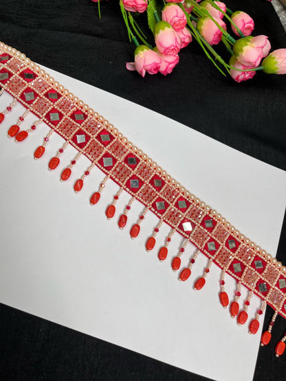 Mirror Beaded Handcrafted Waist Belt – Traditional & Festive Embellished Accessory for Women