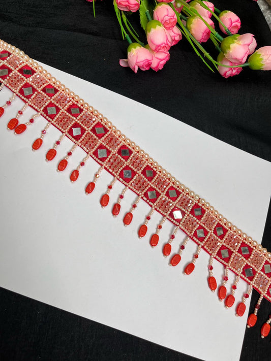 Mirror Beaded Handcrafted Waist Belt – Traditional & Festive Embellished Accessory for Women