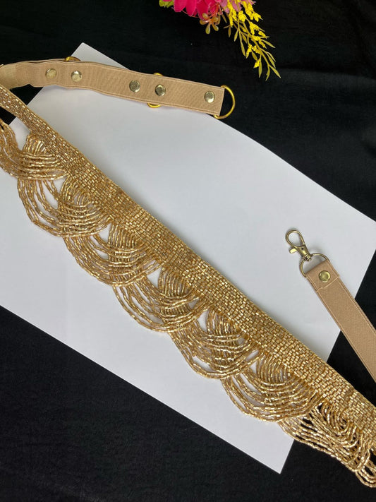 Beaded Handcrafted Waist Belt – Traditional Ethnic Mirror Style