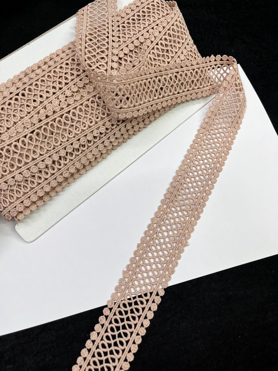 Cutwork Cotton Hakoba Lace – Premium 1.5 Inch Imported Decorative Border for Sarees, Dresses & Ethnic Wear (9 Meter)