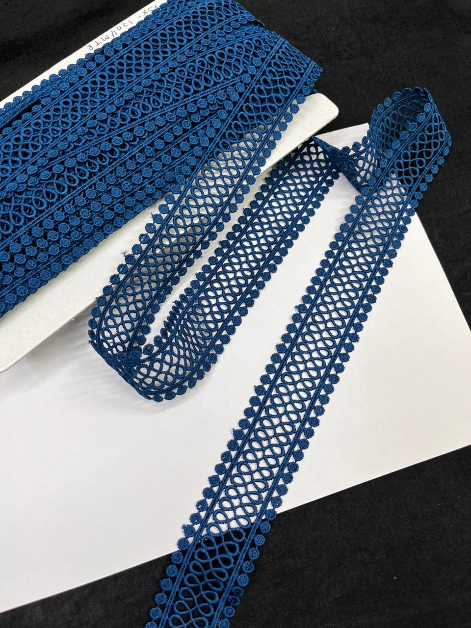 Cutwork Cotton Hakoba Lace – Premium 1.5 Inch Imported Decorative Border for Sarees, Dresses & Ethnic Wear (9 Meter)