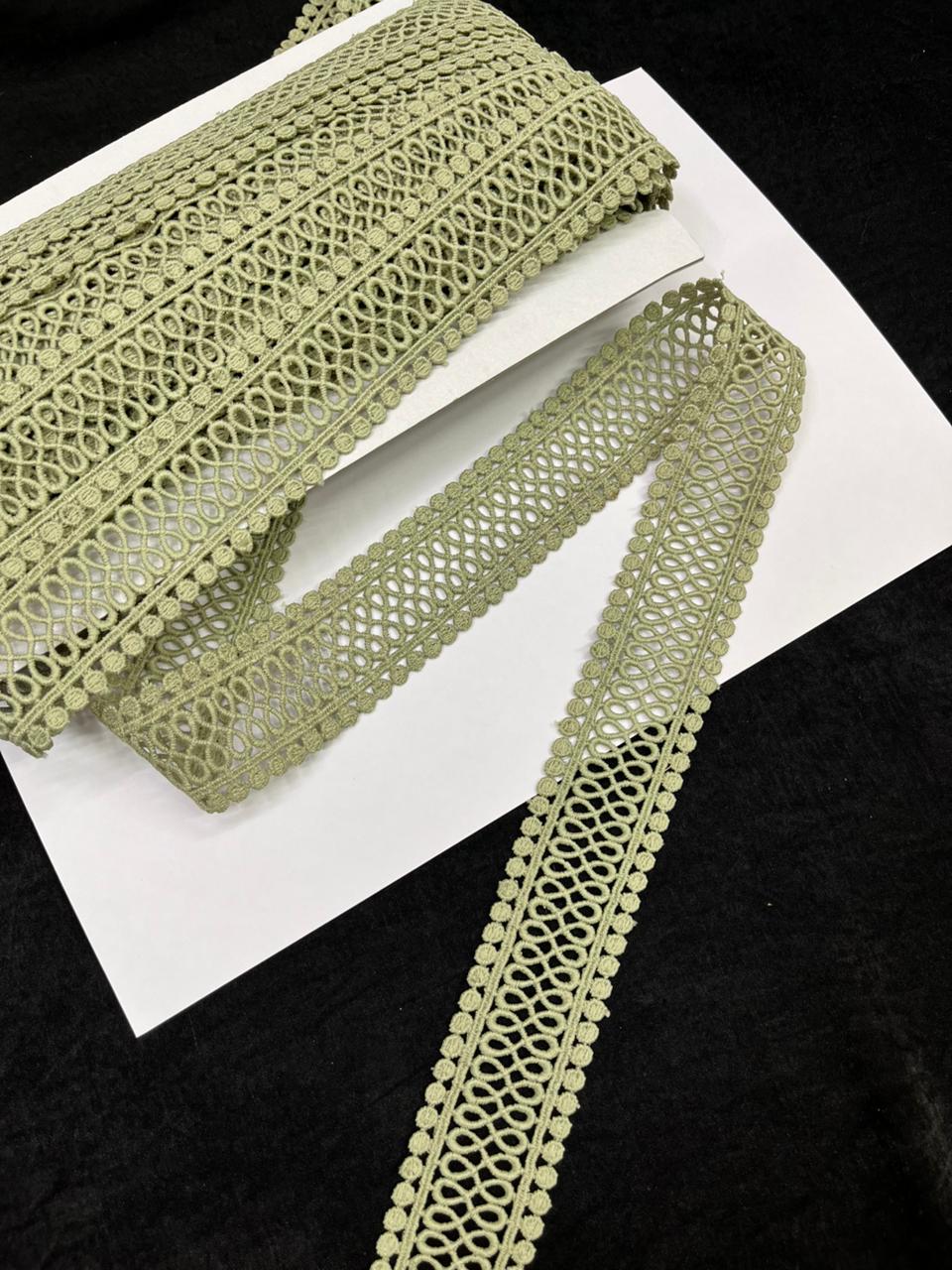 Cutwork Cotton Hakoba Lace – Premium 1.5 Inch Imported Decorative Border for Sarees, Dresses & Ethnic Wear (9 Meter)